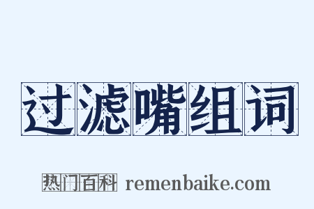 过滤嘴组词是什么意思的图片